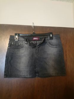 Denim skirt, $5