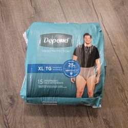 Depend 15 Underwear Sous-Vetements, XL. New.