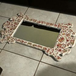 Vintage Mosaic Flower Mirror