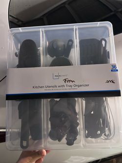 Mainstays 36-Piece Kitchen Utensil Set with Tray - Brand New