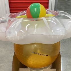 🔥 BLOWUP ITEMS: Small Beach Ball, SunFlower Life Preserver, GOLD's Gym Exercise Ball... $5 Each Item... 🚛MOVING OUT OF STORAGE📦