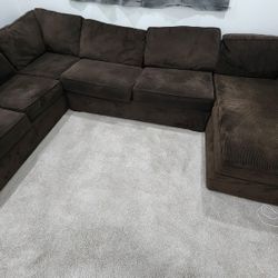 Dark Brown Sectional Couch