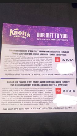 Knotts Berry Farm Tickets