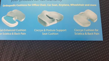 COMFILIFE Memory Foam Black Gel Enhanced Seat Cushion Chair Pad R