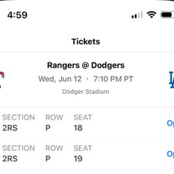 2 Dodger Tickets 