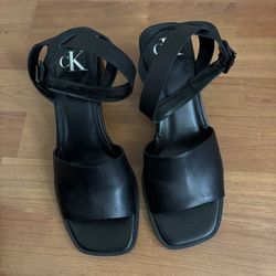 Women’s Calvin Klein black dressy ankle strap heels size 7.5