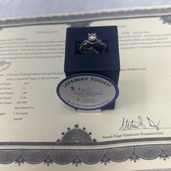 Lady Ring White Gold 14k With 1.13 Carat Of Diamond Total Weight