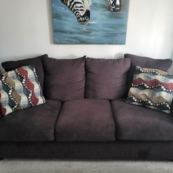 3-Seat Brown Couch