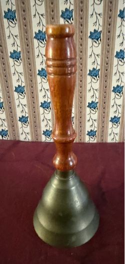 Brass Bell with Wooden Handle