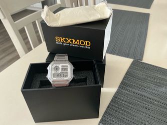 Custom SKMOD watch Casio Royale AE-1200 custom mod w/ Oil Fill Plug. Brand new.