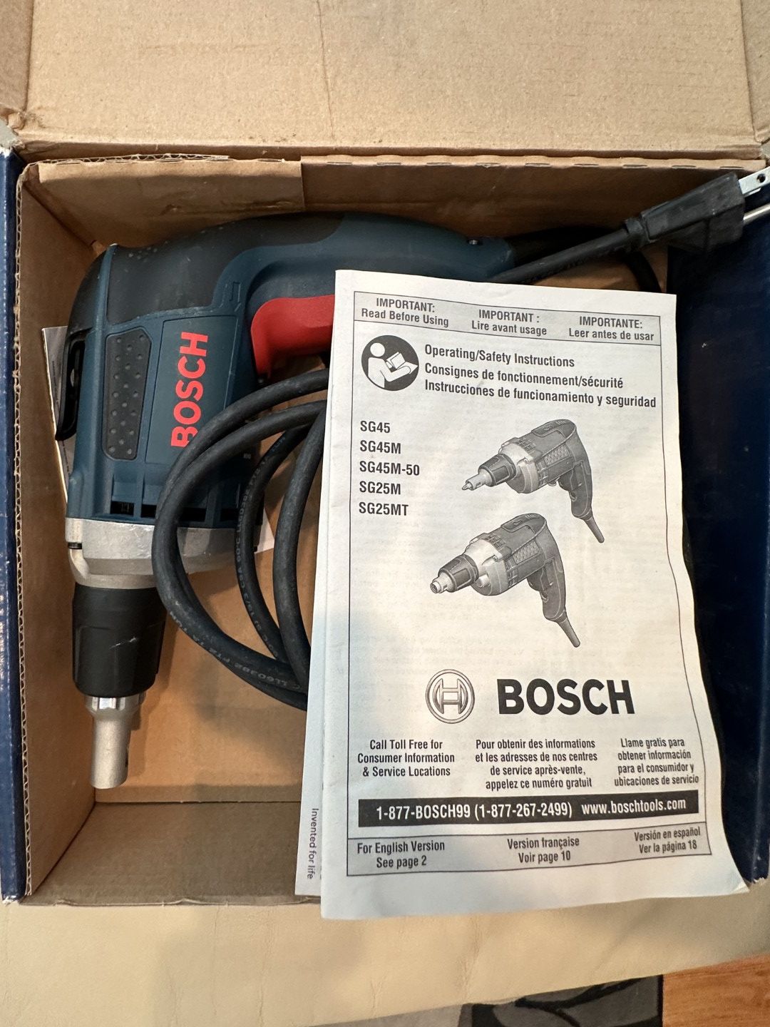 ***Like new BOSCH Drywall Screwgun 7.0 AMPS***