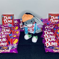 Easter Day New Singing/Dancing Easter Bunny Boy 14" Plush With 425 Dum-Dum Candy LolliPops 