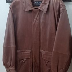 Men's Leather Jacket Wilson #M $45