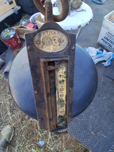 Antique Chatillon Iron Clad Hanging Scale