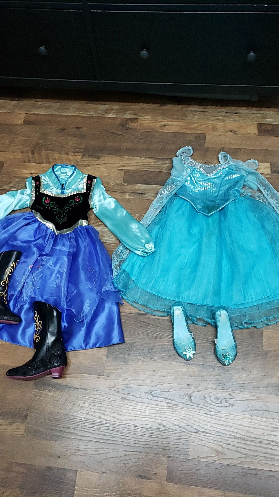Anna and Elsa outfits with shoes