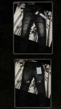 Black Purple Jeans With Paint All Sizes Available 
