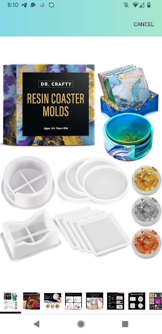 Silicone Coaster Mold For Resin Art And Other Crafts-New