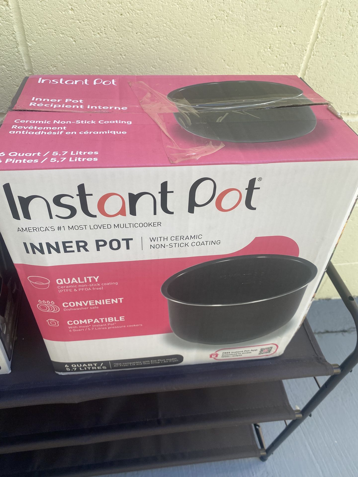 Instant Pot® 6QT Aluminum Inner Cooking Pot with Ceramic-Coated Interior