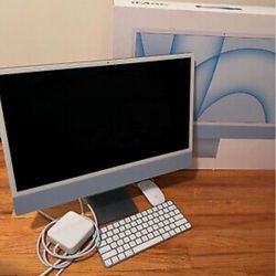 Blue iMac  24”  M1 Super Slim 