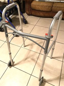 Silver sturdy walker