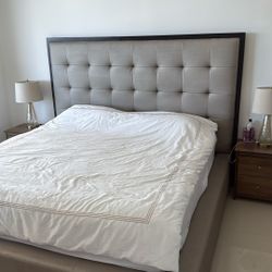 King Size Bed, 2 Bedside Tables, 1 Chest Of Drawers