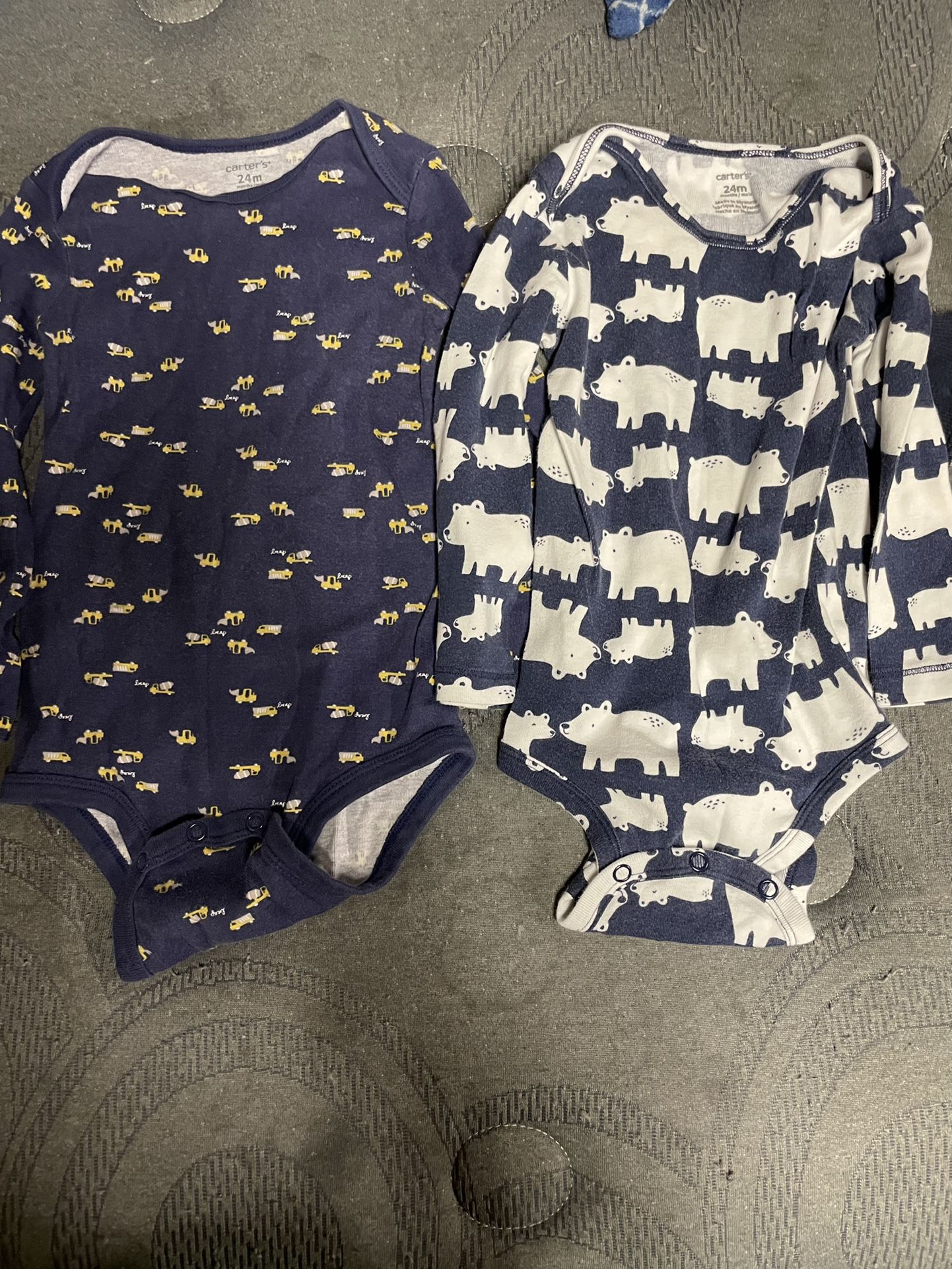  Two Long sleeve onesie Size 24 Months 