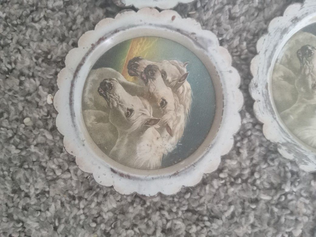 Antique Pharohs Horses Advertising Tip Tray