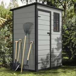 Weather Resin Storage Shed with Lockable Door & Window
