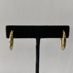 14K Oval hoops