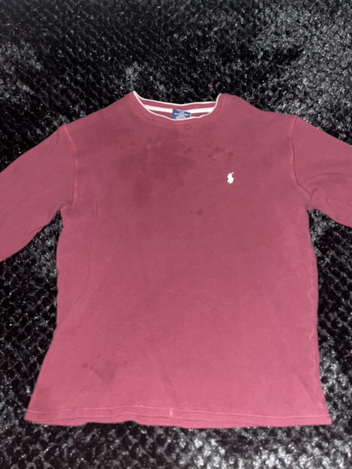 Ralph Lauren polo sweatshirt dark stains or marks on front , size large