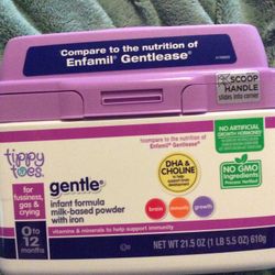 GENTLE, TIPPY TOES baby Formula, 21.5 Oz, Pick Up Only, $10.00