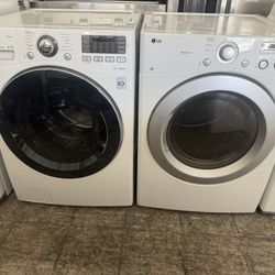 Heavy Duty LG Steam Front Load Washer & Electric Dryer (High Efficiency) Warranty Included 