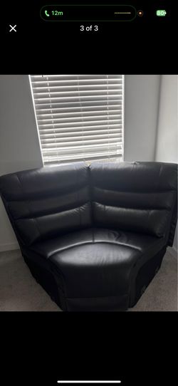 Luxury Black Leather Reclining Sectional Sofa – Home Theater Style | LIKE NEW