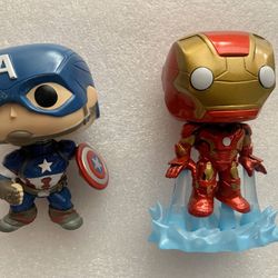 Captain America And Iron Man Bobble Heads 