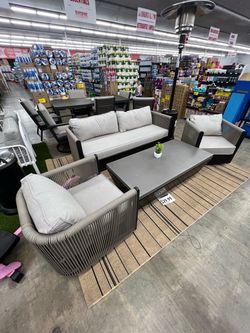 Outdoor Patio Furniture Set with Sofa and Chairs