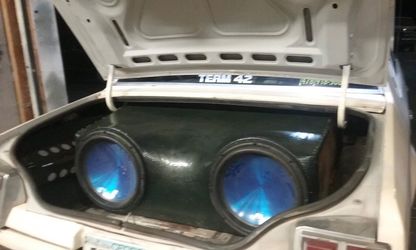 Custom fiberglass subwoofer box for 2 15s