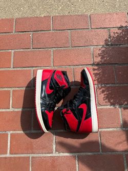 JORDAN 1 PATANT BRED SZ 9.5 NO BOX/HEEL DRAG