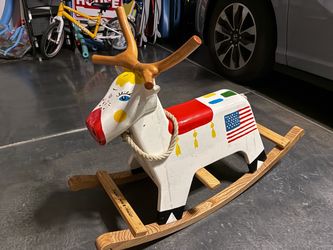 wooden rocking deer
