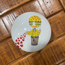 Hot Air Ballon Trinket Box With Hearts 