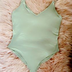 Mint Green Color Tank Bodysuit 