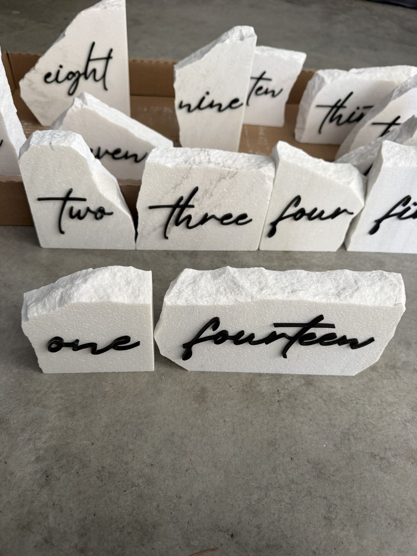 Marble Table Numbers