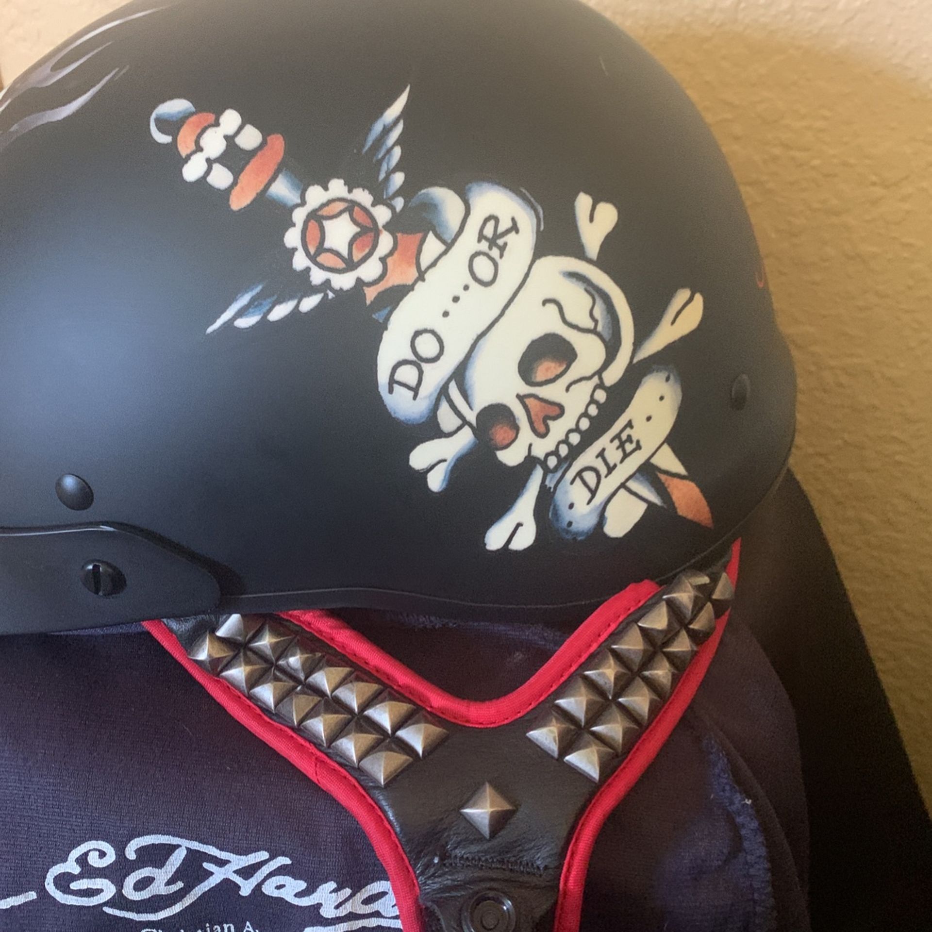 ed hardy helmets for motorcycles Motorcycle Helmet with old school tattoo designs Ed Hardy Helmet for Sale