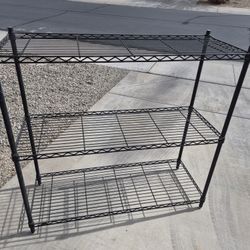 3-tier Wire Shelving Rack Black