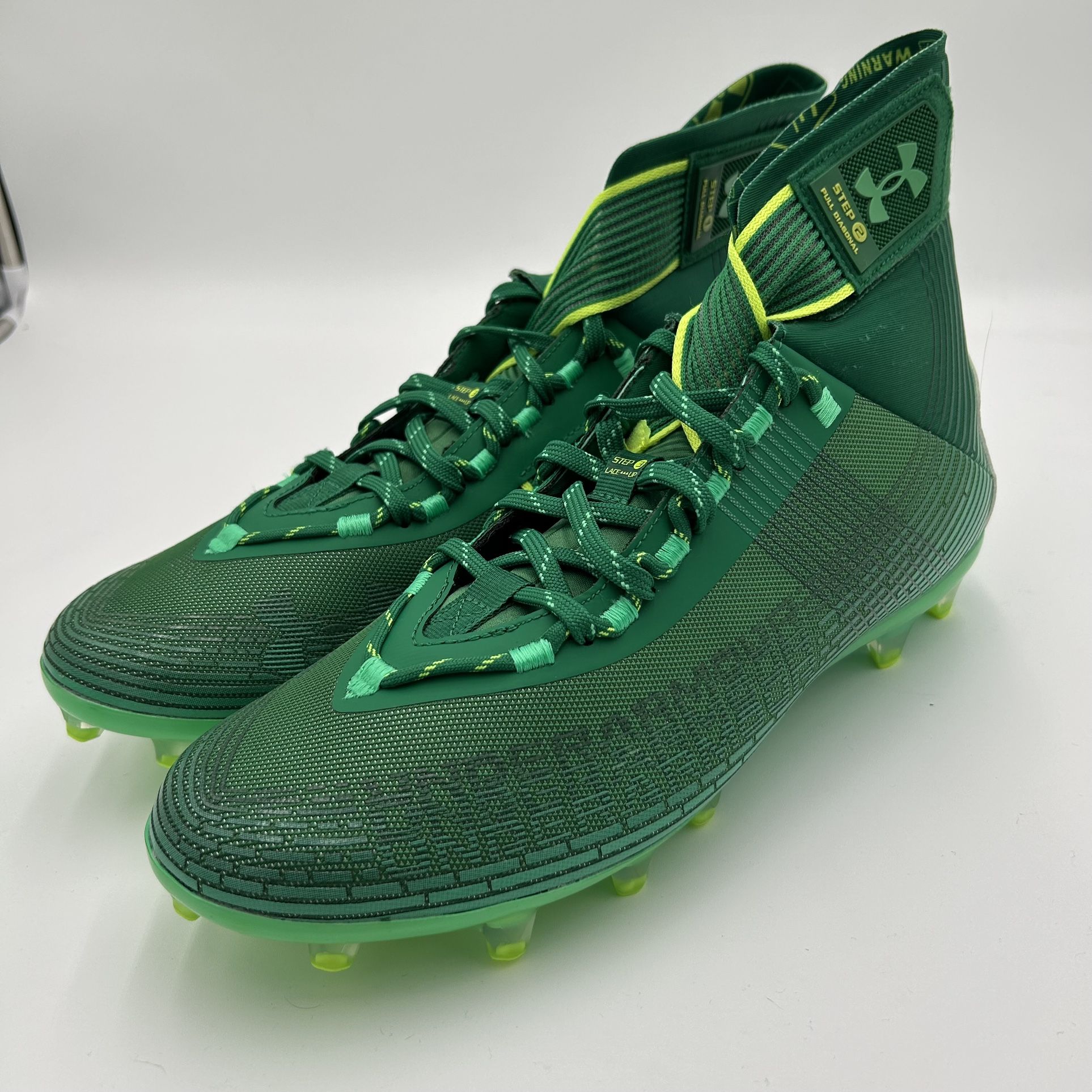 Green Under Armour Football Cleats