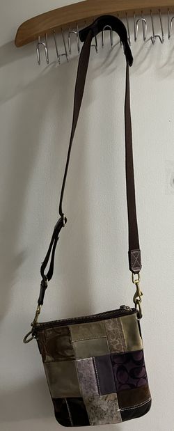 COACH  F10514 Patchwork Cross Body Purse Handbag BoHo 7.5” x 9” Small  