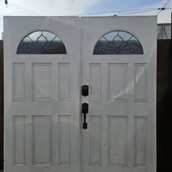 36x79 Double Wood Front Doors 