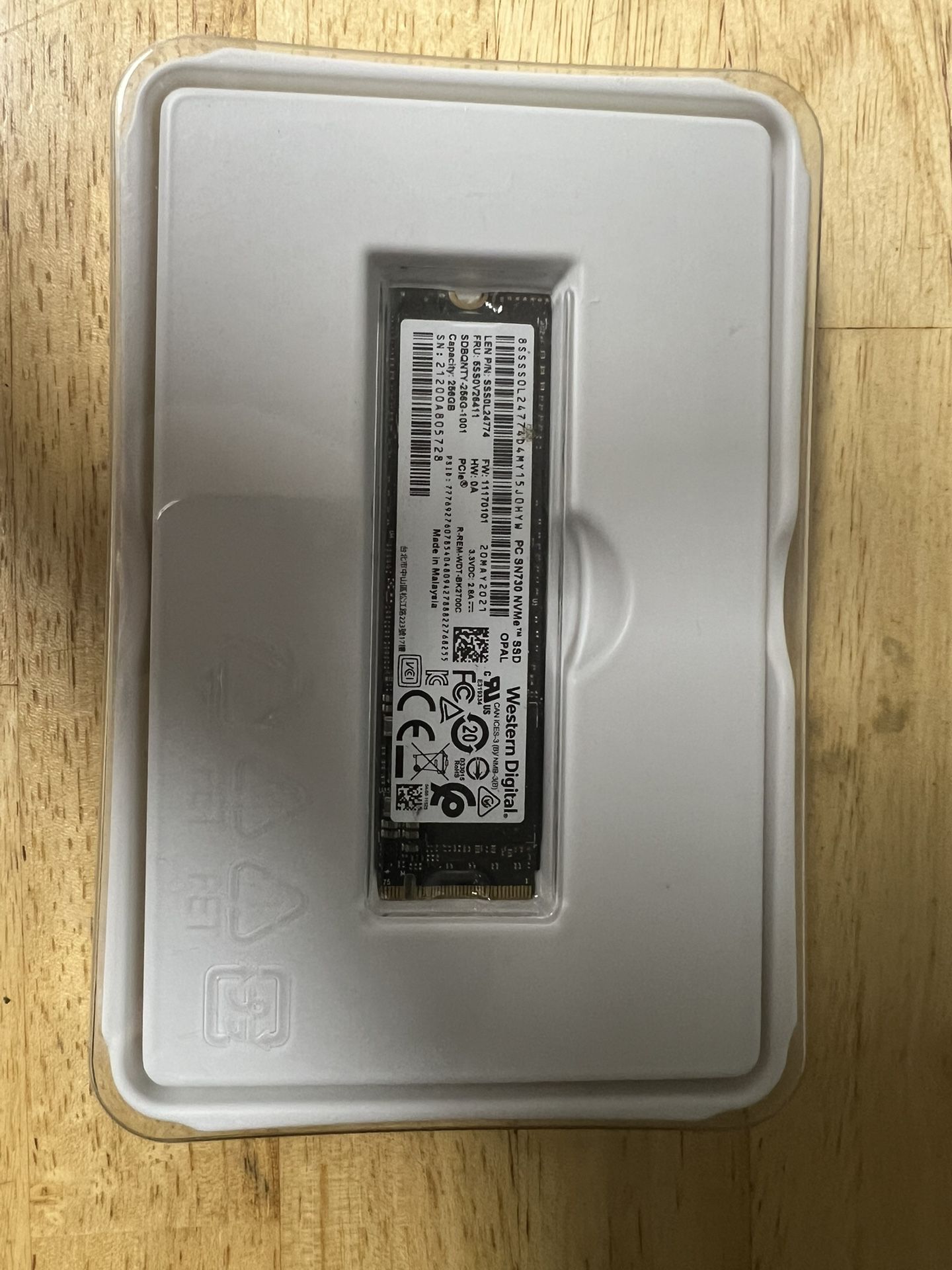 Western Digital SN730 256GB NVMe SSD