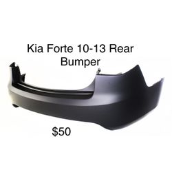 Kia Forte Read Bumper Primed 10-13 Models