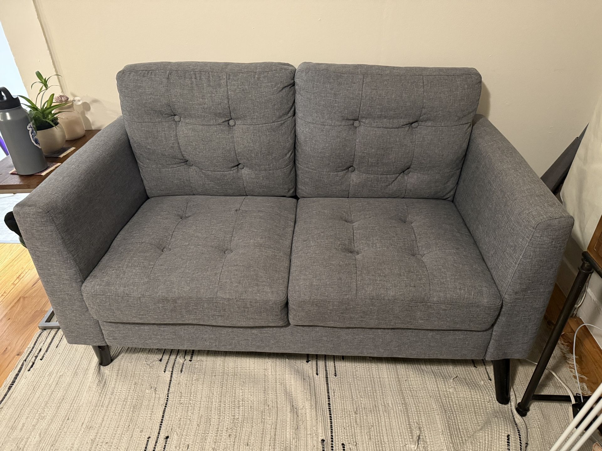 Small Gray Sofa/Love Seat