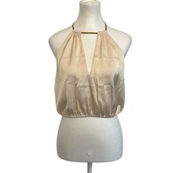 H&M Chain Neckline Halter Top, Size M